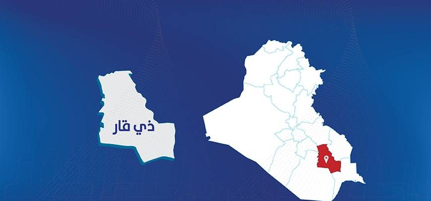 خريطة العراق محافظة ذي قار