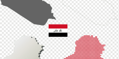 خريطة العراق بالانجليزي مفصلة موضح عليها المحافظات