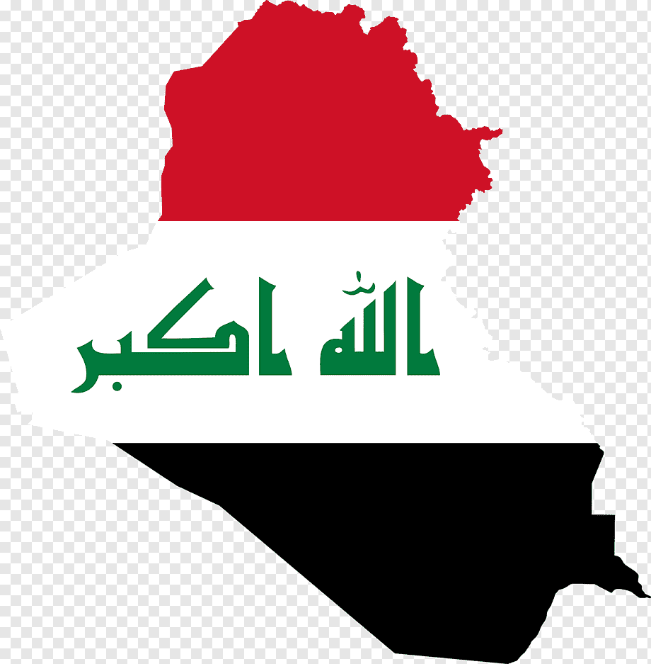 خريطة العراق مع نهري دجلة والفرات